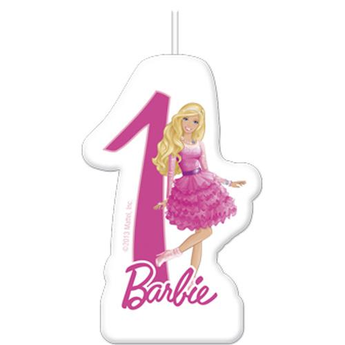 Barbie Sparkle Numeral Candle No. 1 Party Accessories - Party Centre