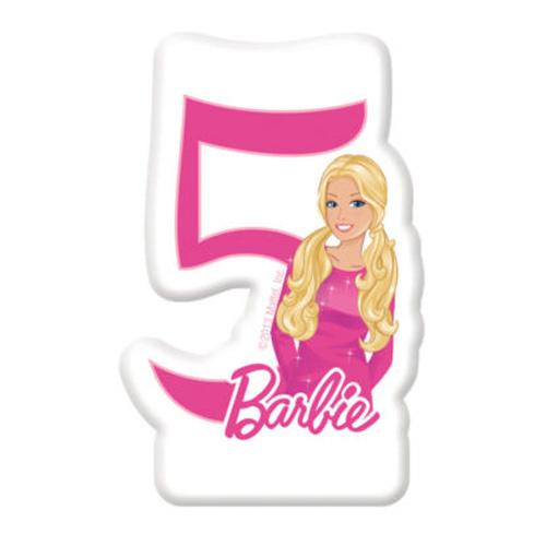 Barbie Sparkle Numeral Candle No. 5 Party Accessories - Party Centre - Party Centre