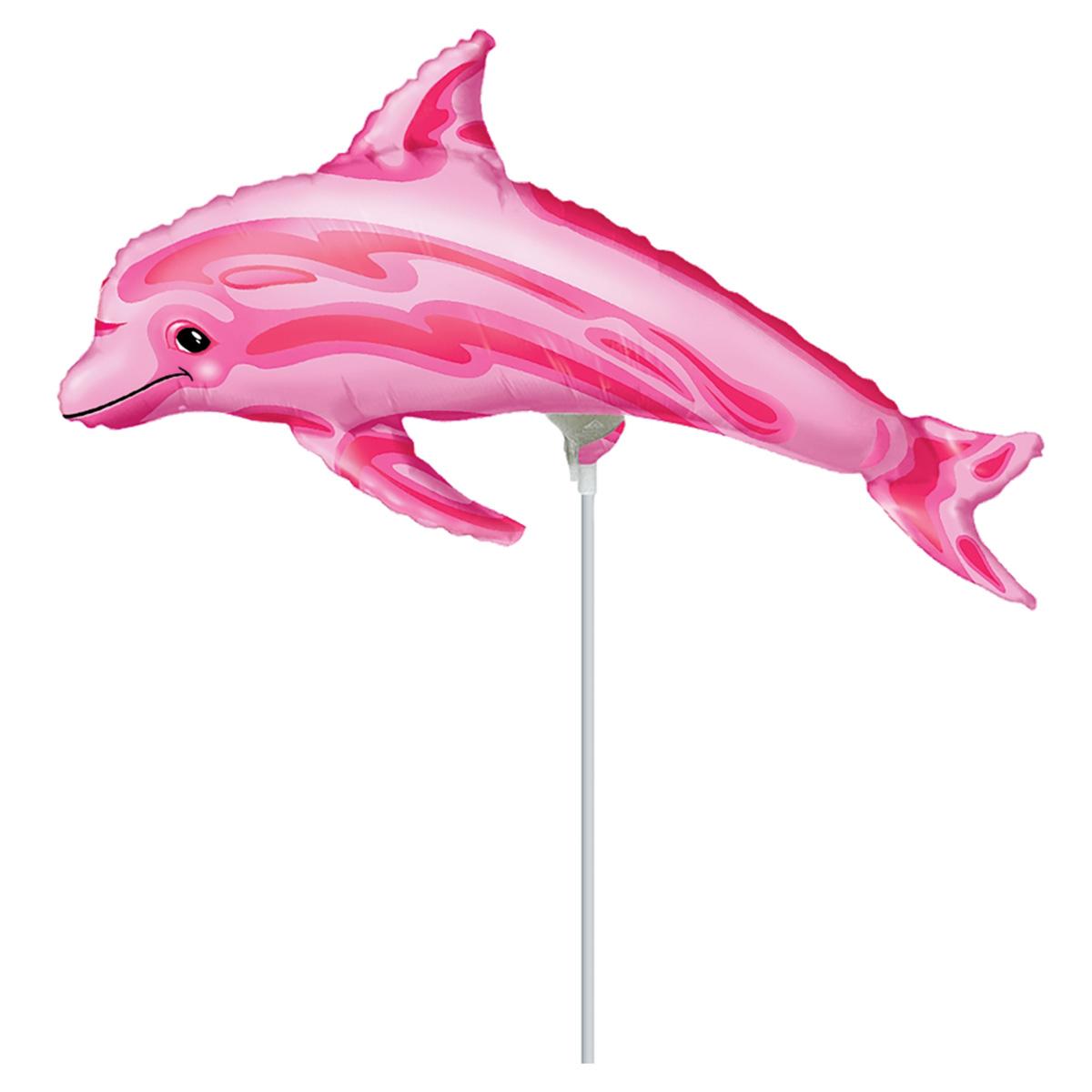 Pink Dolphin Mini Shape Balloon Balloons & Streamers - Party Centre - Party Centre