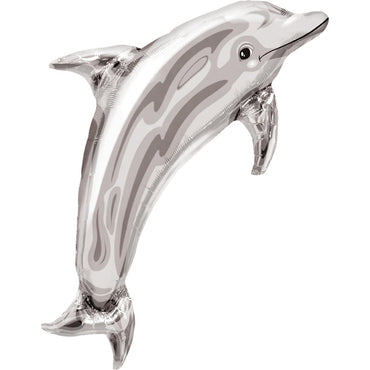 Silver Dolphin Foil Balloon 37 x 22in Balloons & Streamers - Party Centre - Party Centre