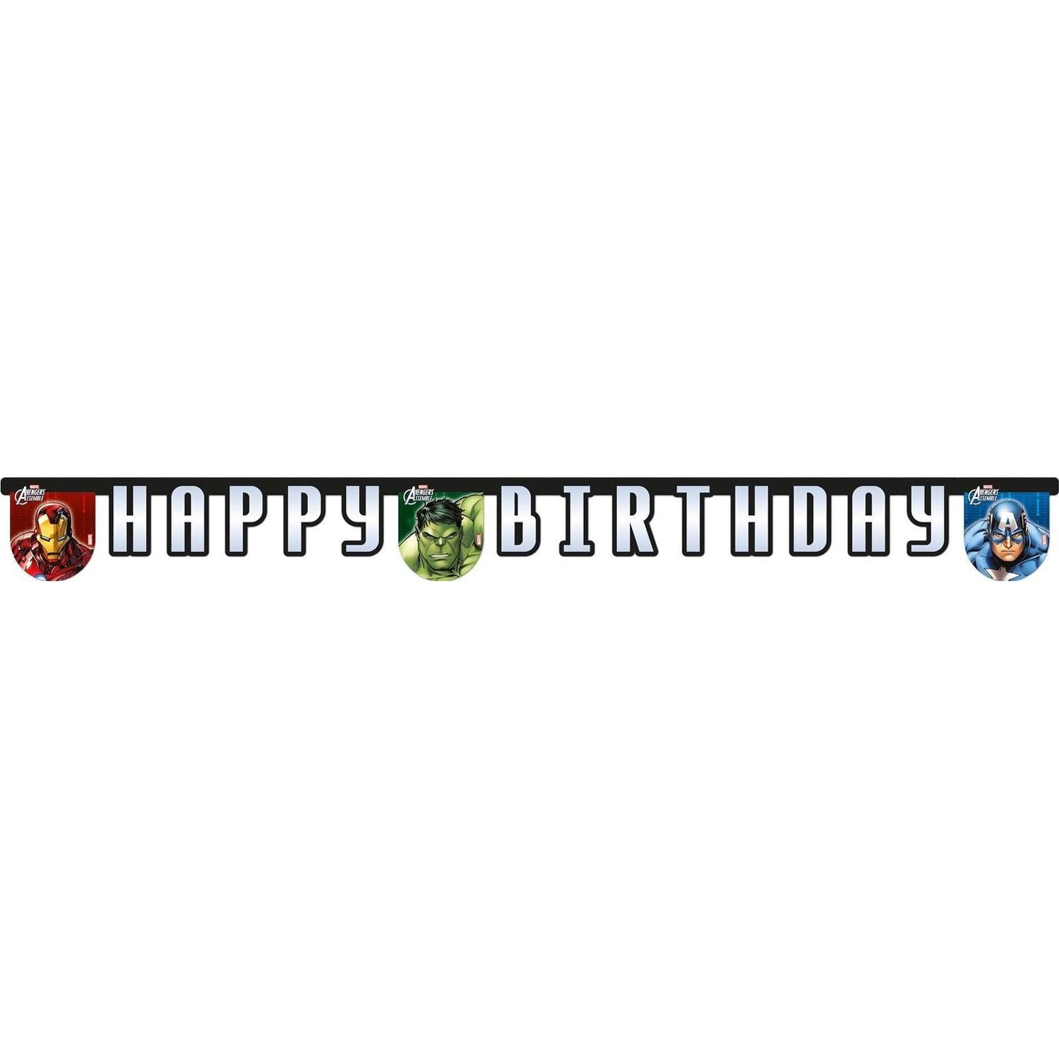 Avengers Multi Heroes Happy Birthday Die Cut Banner Decorations - Party Centre - Party Centre