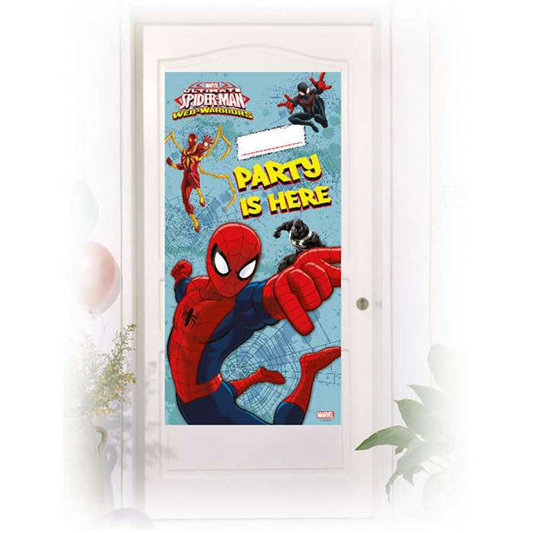 Ultimate Spiderman Web Warriors Personalized Door Banner Decorations - Party Centre