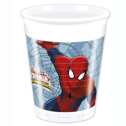 Ultimate Spiderman Web Warriors Plastic cups 8pcs Printed Tableware - Party Centre - Party Centre
