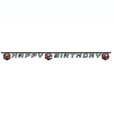 Ultimate Spiderman Web Warriors Happy Birthday Banner Decorations - Party Centre - Party Centre