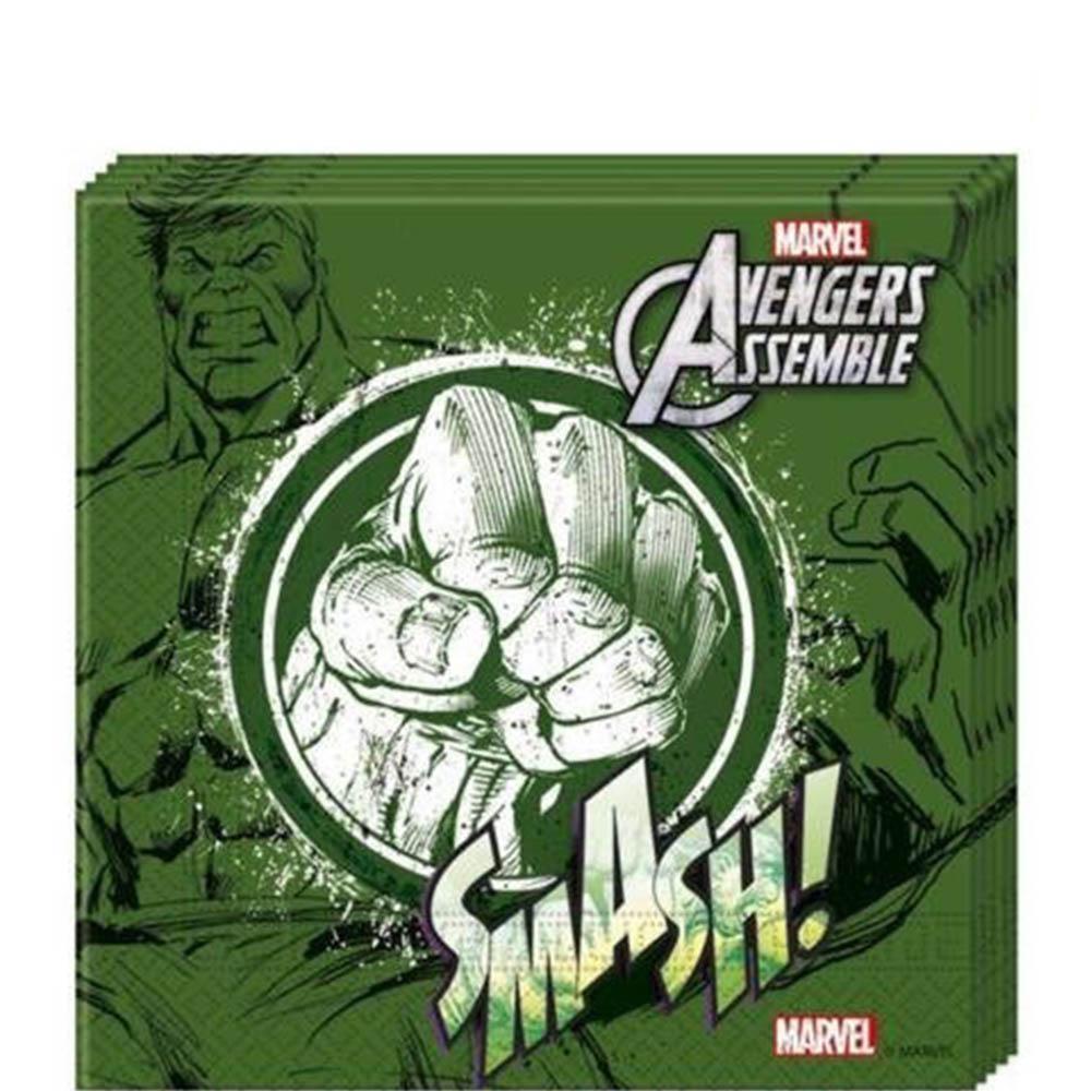 Avengers Incredible Hulk Paper Lunch Tissues 20pcs Printed Tableware - Party Centre - Party Centre