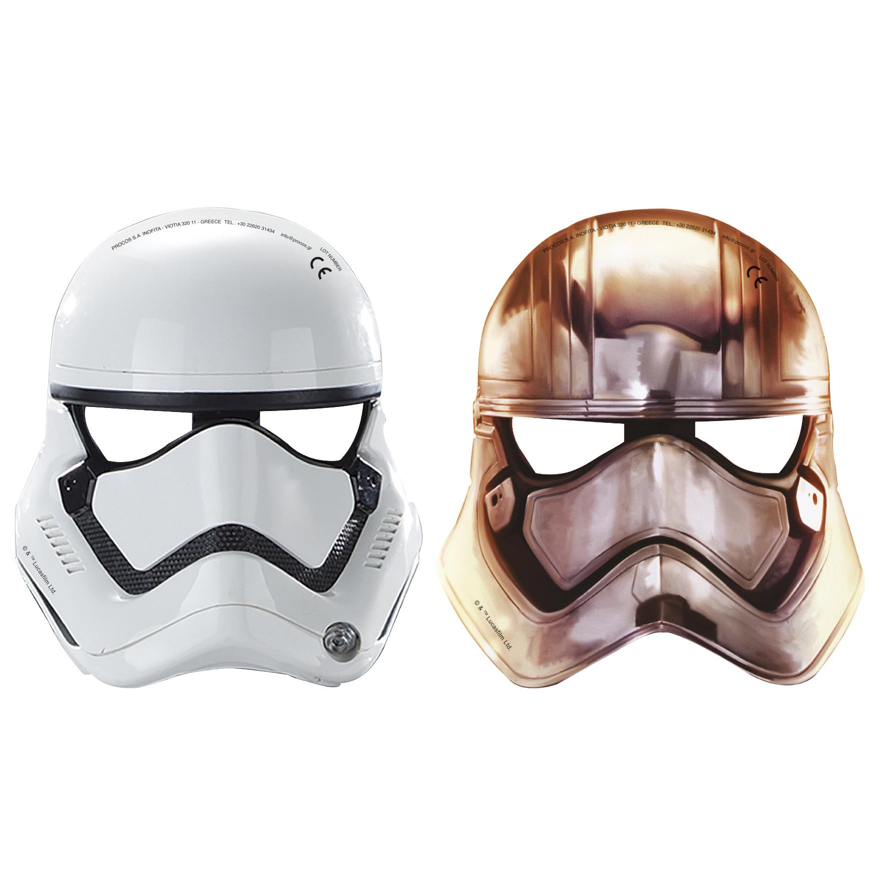 Star Wars The Force Awakens Paper Masks 6pcs Costumes & Apparel - Party Centre - Party Centre