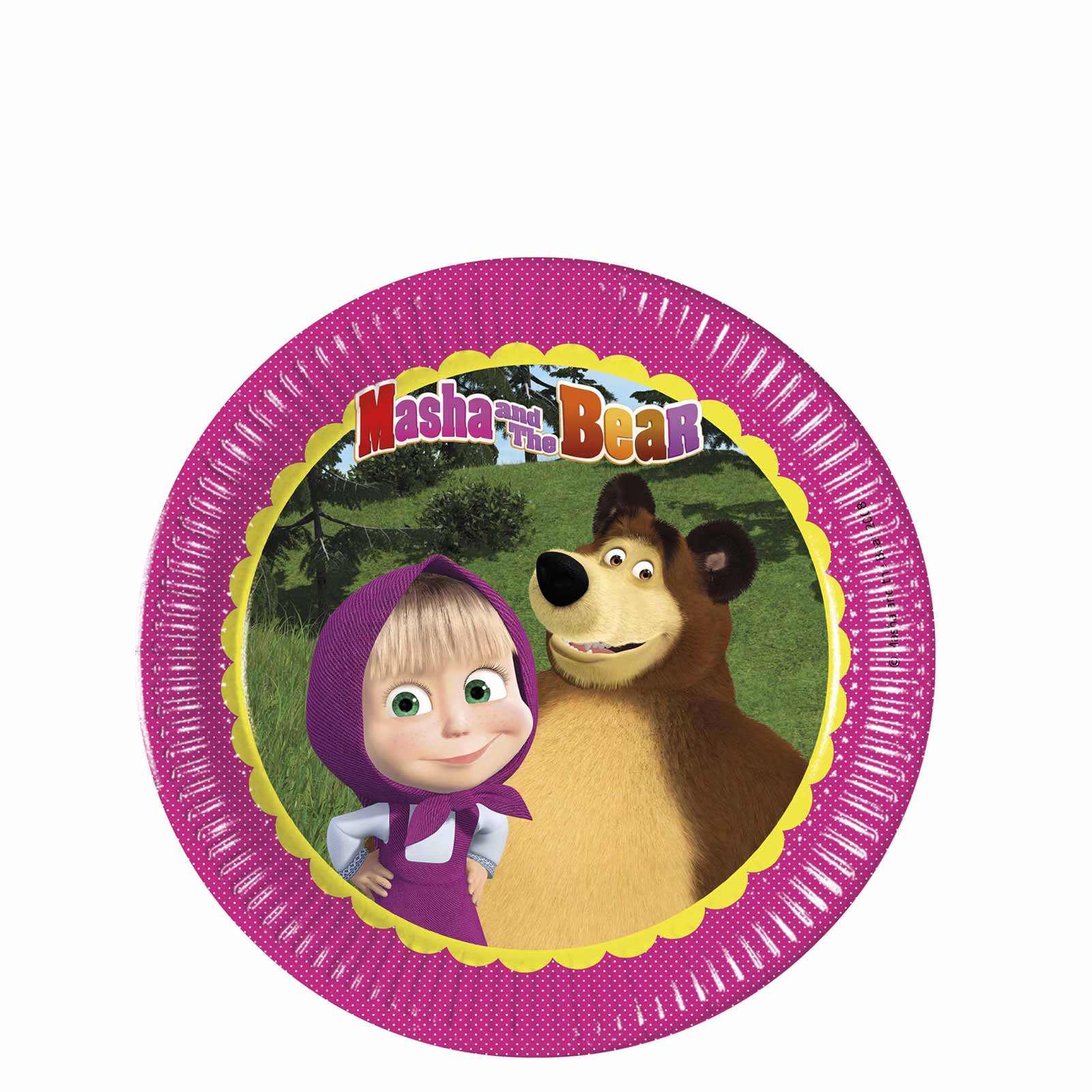 Masha and the Bear Paper Plates 7in 8pcs Printed Tableware - Party Centre - Party Centre