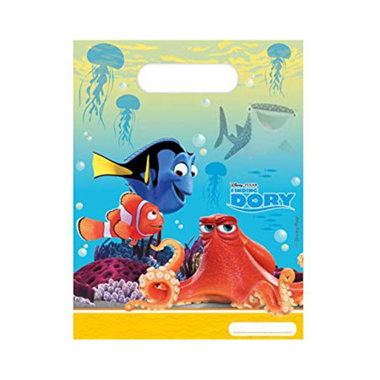 Finding Dory Plastic Party Bags 6pcs Favours - Party Centre