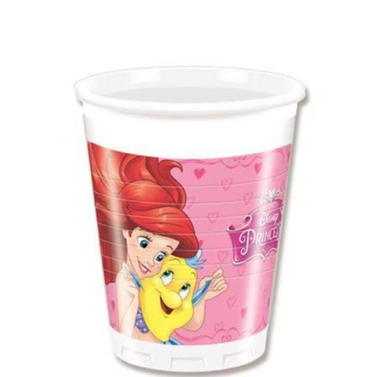 Disney Princess Dreaming Plastic Cups 200ml 8pcs Printed Tableware - Party Centre