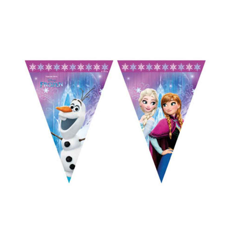 Disney Frozen Northern Lights Triangle Flag Banner Decorations - Party Centre