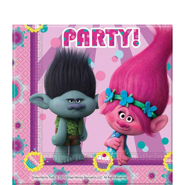 Trolls Lunch Tissues 20pcs Printed Tableware - Party Centre - Party Centre