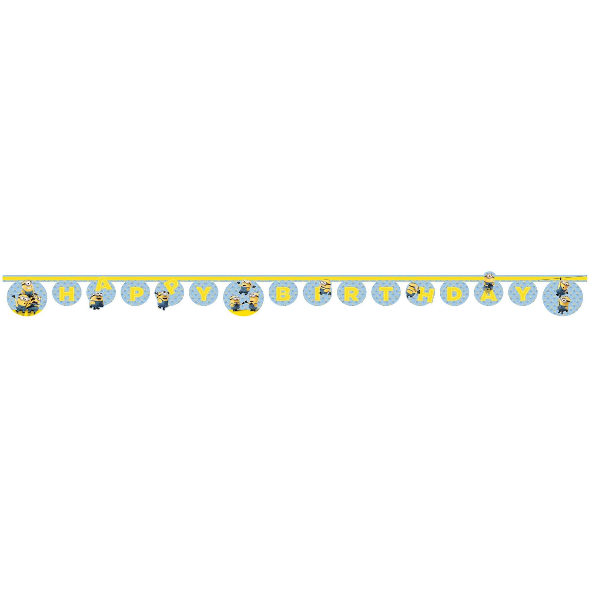 Lovely Minions Happy Birthday Banner Decorations - Party Centre - Party Centre