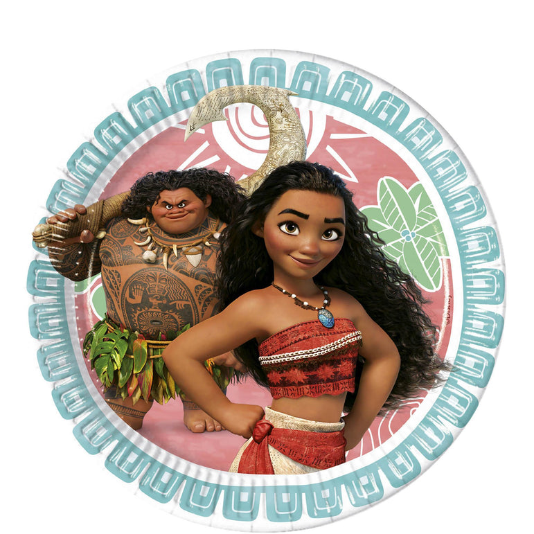 Disney Moana Paper Plate 9in 8pcs Printed Tableware - Party Centre