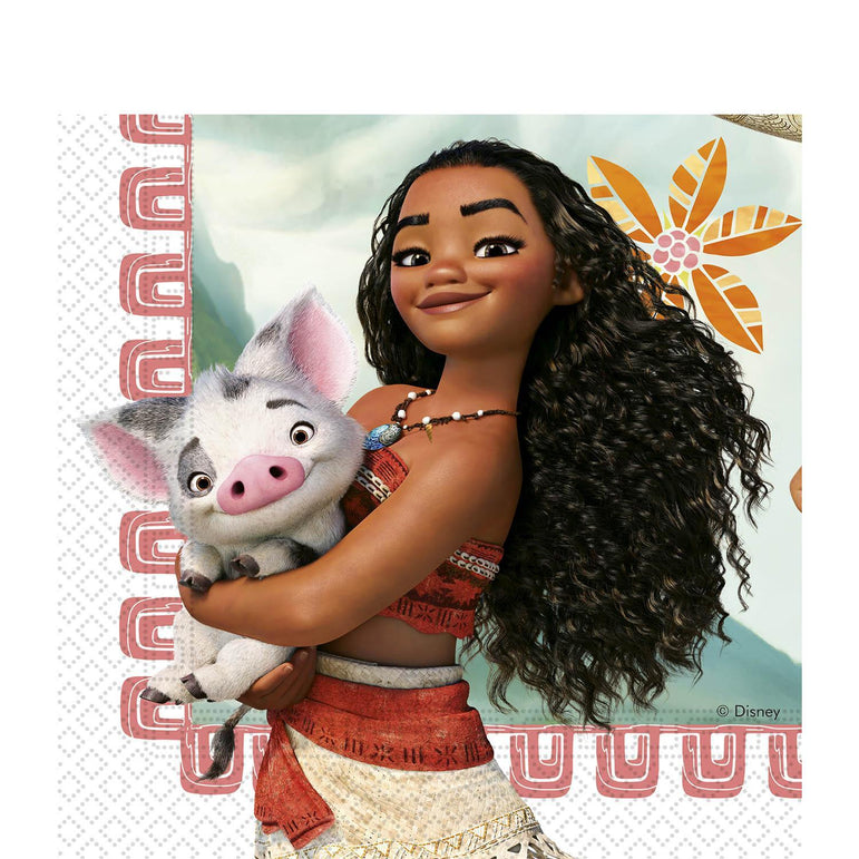 Disney Moana  Paper Lunch Tissues 20pcs Printed Tableware - Party Centre