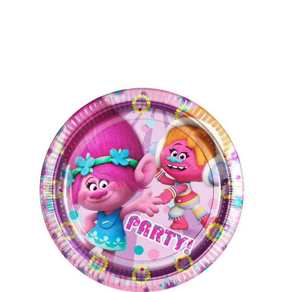 Trolls Paper Plates 7in, 8pcs Printed Tableware - Party Centre - Party Centre