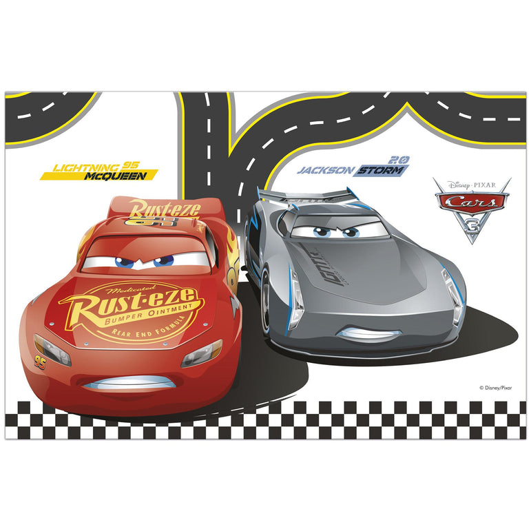 Disney Cars 3 Plastic Tablecovers Printed Tableware - Party Centre