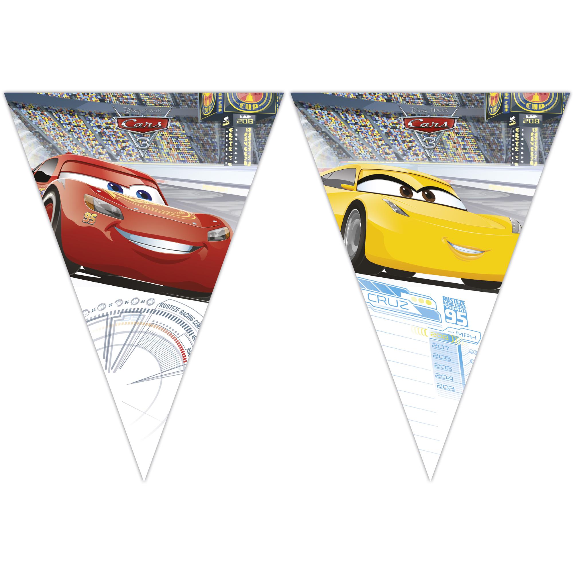 Disney Cars 3 Triangle Flag Banner Decorations - Party Centre - Party Centre