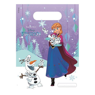 Frozen Snowflakes Plastic Party Bags 6pcs Favours - Party Centre - Party Centre