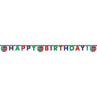 PJ Masks Die Cut Happy Birthday Banner Decorations - Party Centre - Party Centre