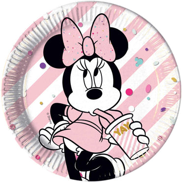 Minnie Party Gem Disney Paper Plates 23cm, 8pcs Printed Tableware - Party Centre - Party Centre