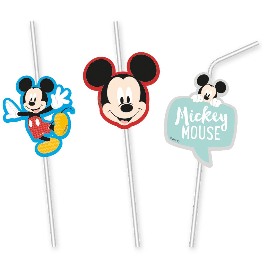 Disney Mickey Awesome Mouse Drinking Straws 6pcs Candy Buffet - Party Centre - Party Centre