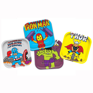 Avengers Pop Comic Marvel Paper Square Plates 4pcs Printed Tableware - Party Centre - Party Centre