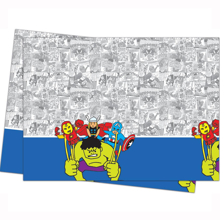 Avengers Pop Comic Marvel Plastic Tablecover 120x180cm Printed Tableware - Party Centre