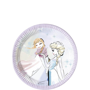 Frozen Sparkle Paper Plates 7in, 8pcs Printed Tableware - Party Centre - Party Centre