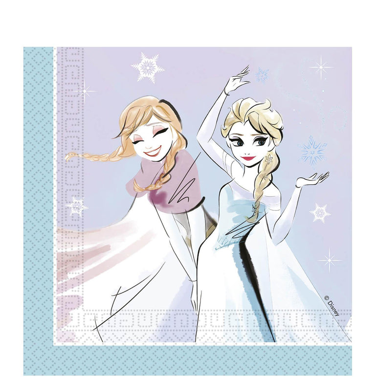 Frozen Sparkle 2-Ply Paper Tissues 20pcs Printed Tableware - Party Centre