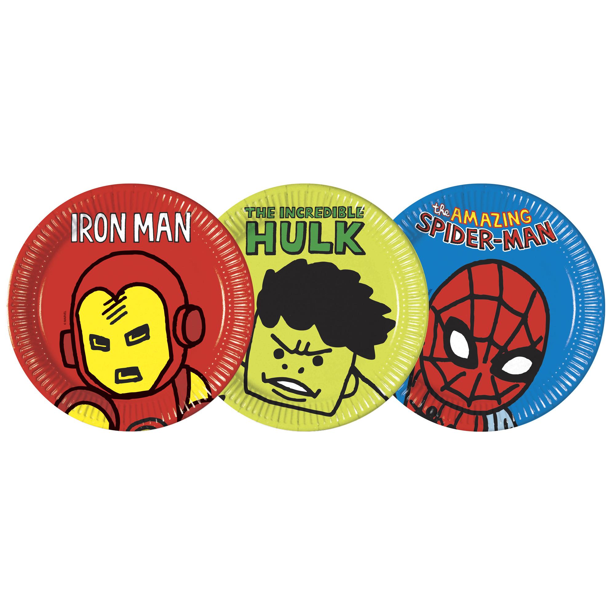 Avengers Team Power Paper Plates 9in, 8pcs Printed Tableware - Party Centre - Party Centre