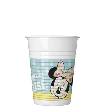 Minnie Tropical Plastic Cups 7oz, 8pcs Printed Tableware - Party Centre - Party Centre