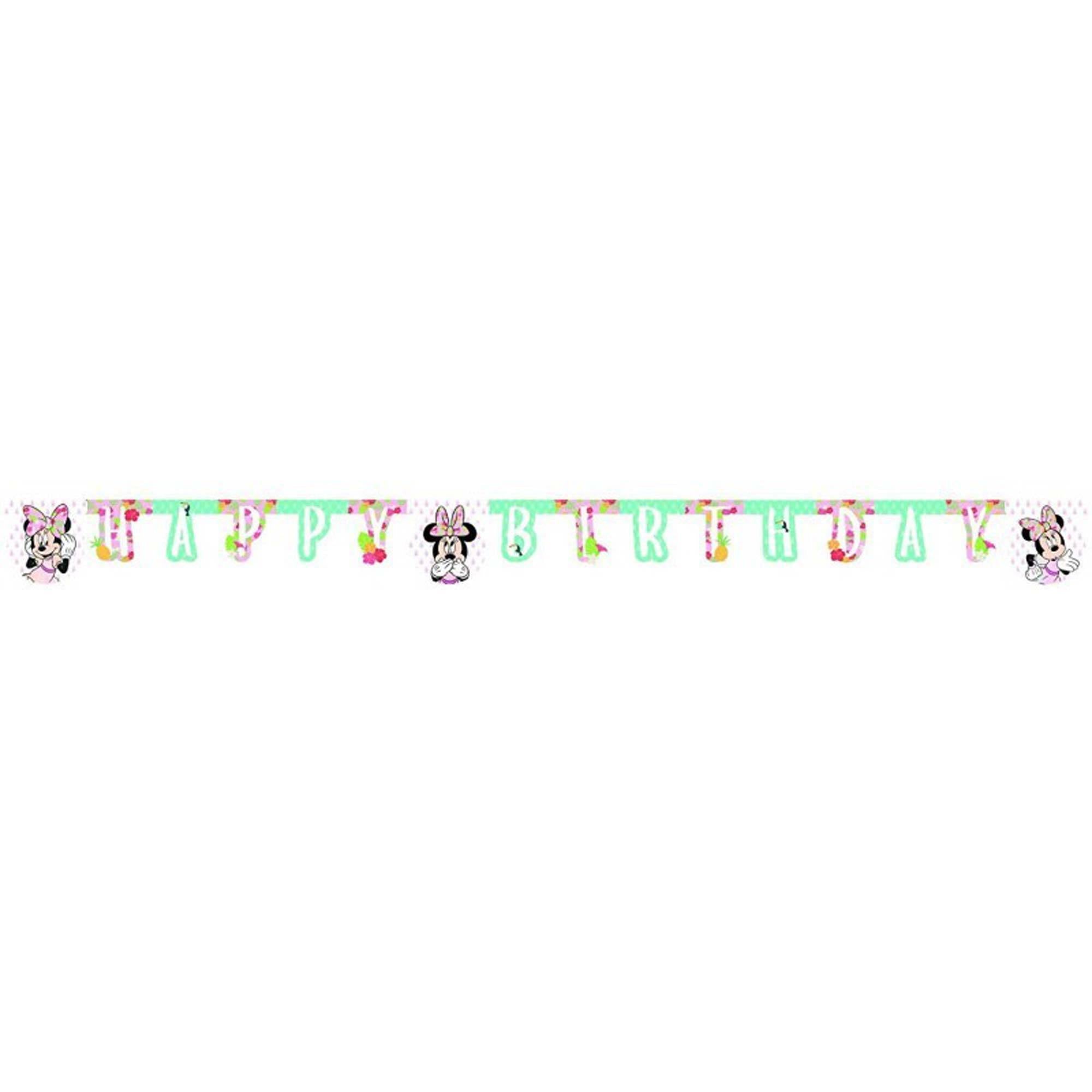 Disney Minnie Tropical Die Cut Happy Birthday Banner Decorations - Party Centre - Party Centre