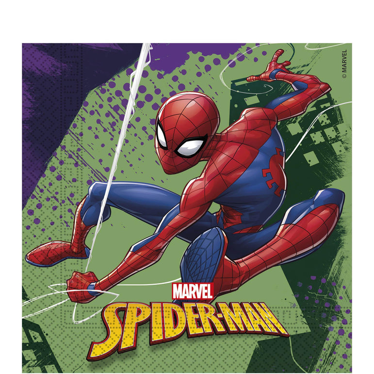 Spiderman Team Up Lunch Tissues 20pcs Printed Tableware - Party Centre