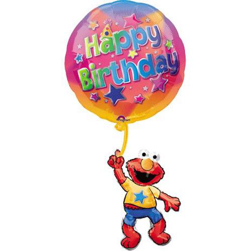 Elmo Floating Birthday Foil Balloon 18 x 39in Balloons & Streamers - Party Centre - Party Centre
