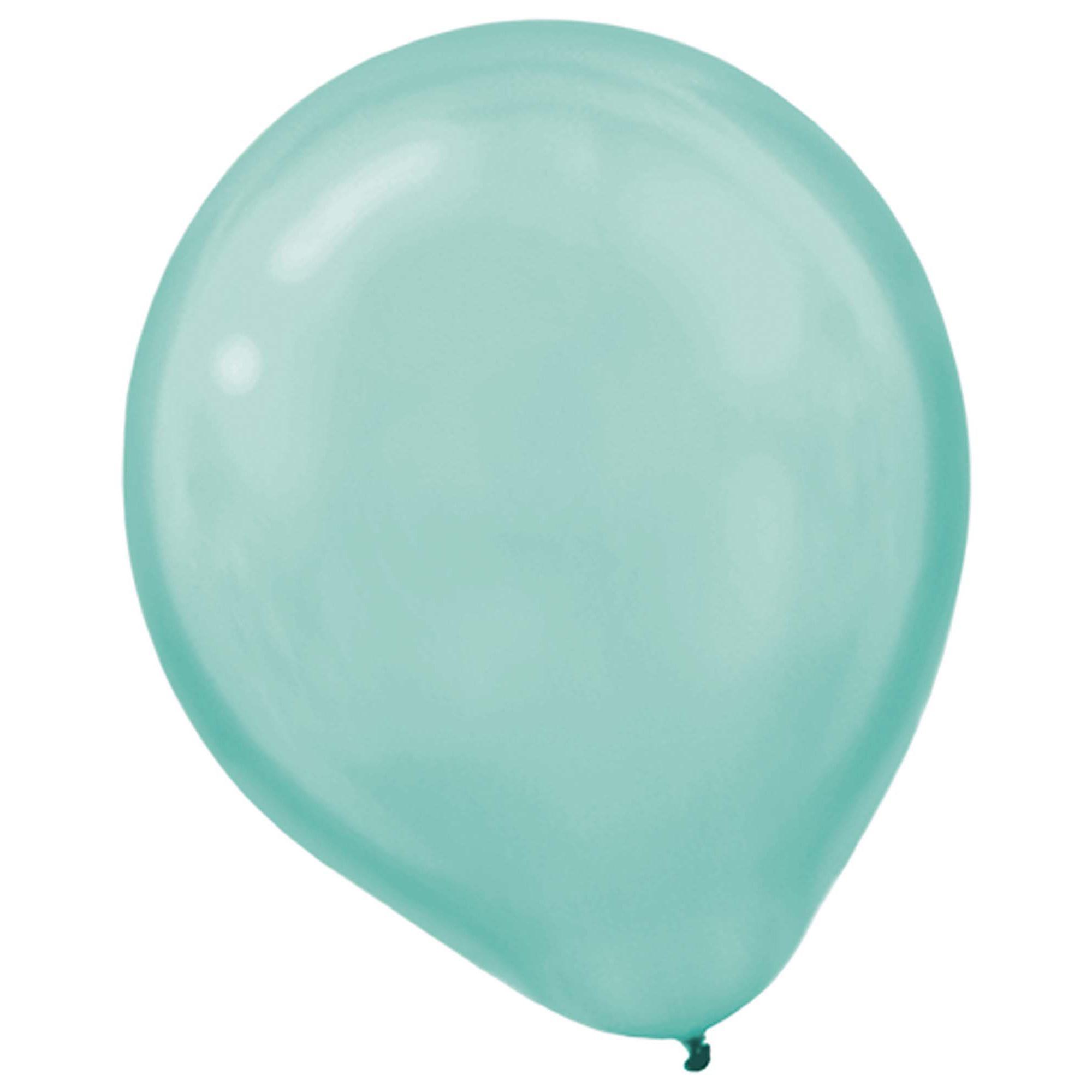 Pearl Robins Egg Blue Latex Balloons 12in, 50pcs Balloons & Streamers - Party Centre - Party Centre