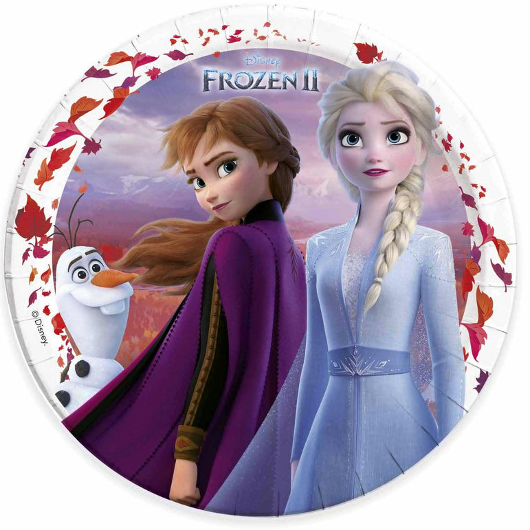 Frozen II Paper Plates 9in, 8pcs Printed Tableware - Party Centre
