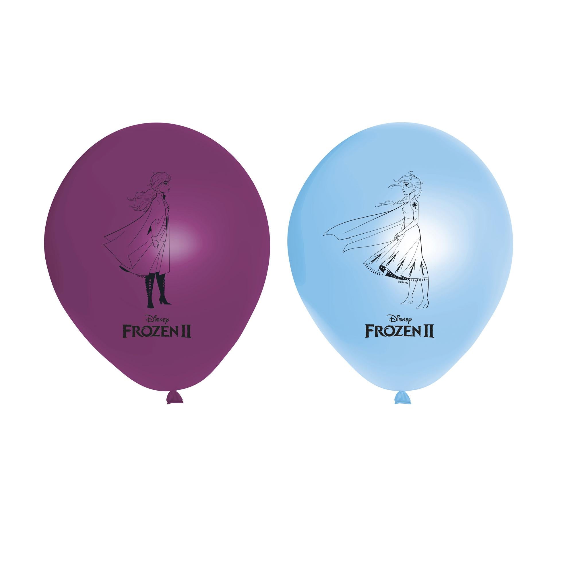 Frozen II Latex Balloons 11in, 8pcs Balloons & Streamers - Party Centre - Party Centre