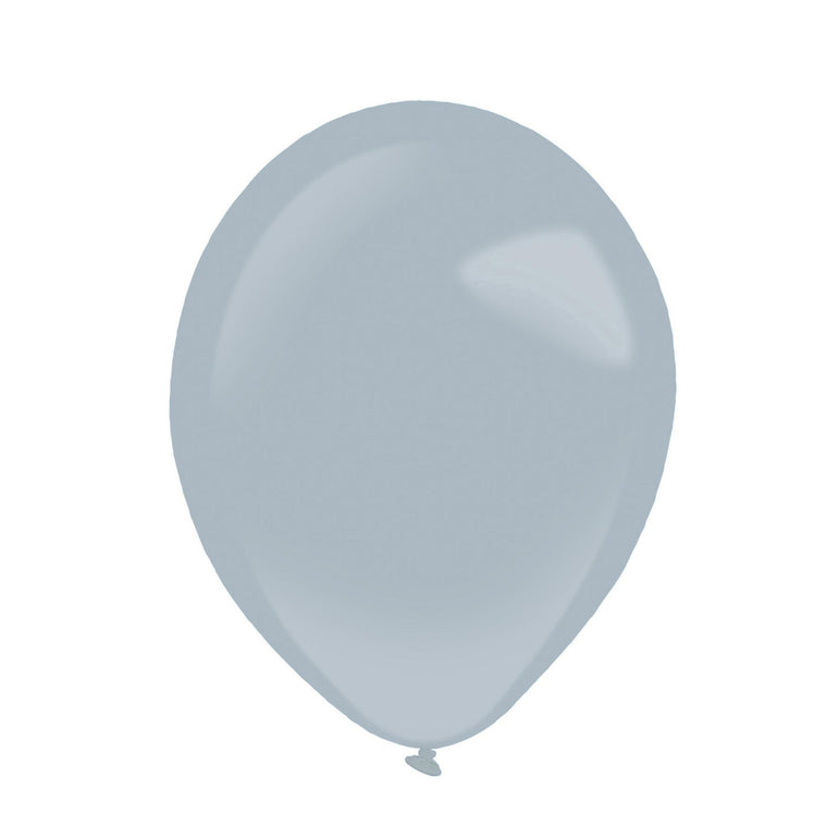 Grey Fashion Latex Balloon 11in, 50pcs Balloons & Streamers - Party Centre