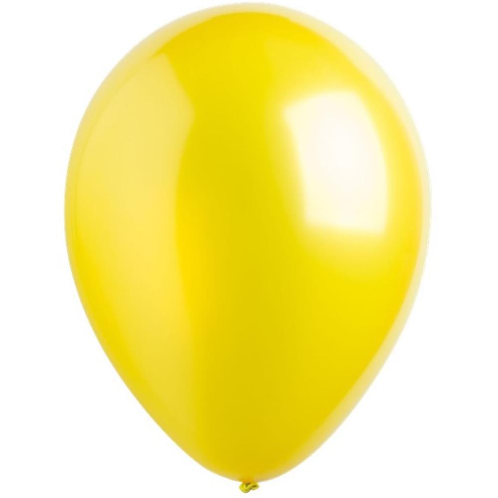 Yellow Sunshine Metallic Latex Balloons 11in, 50pcs Balloons & Streamers - Party Centre - Party Centre