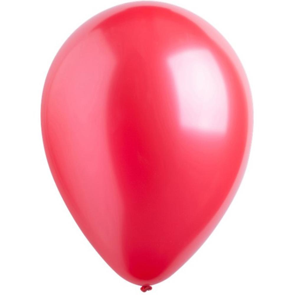 Apple Red Metallic Latex Balloons 11in, 50pcs Balloons & Streamers - Party Centre - Party Centre