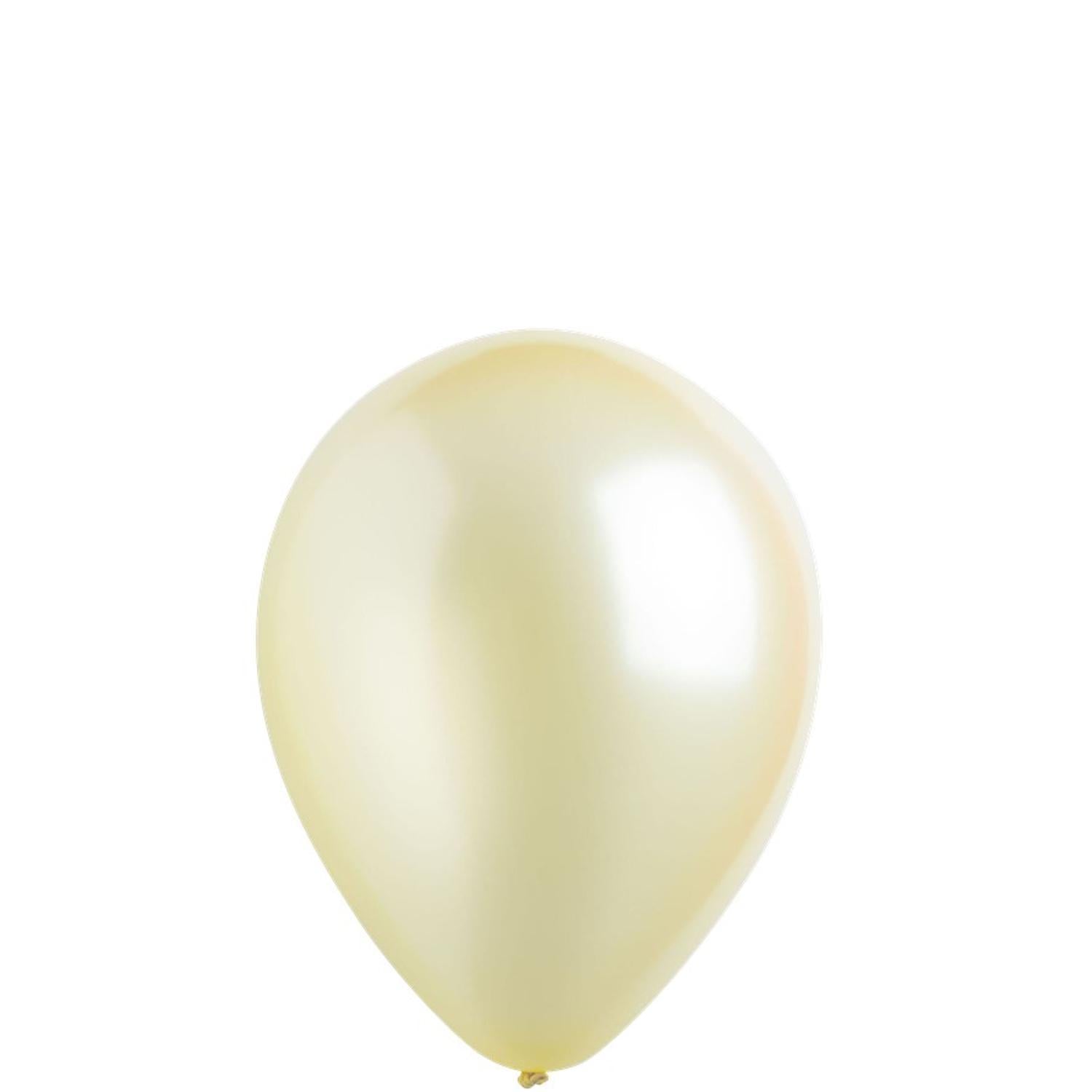 Light Yellow Pearlized Latex Balloons 11in, 50pcs Balloons & Streamers - Party Centre - Party Centre