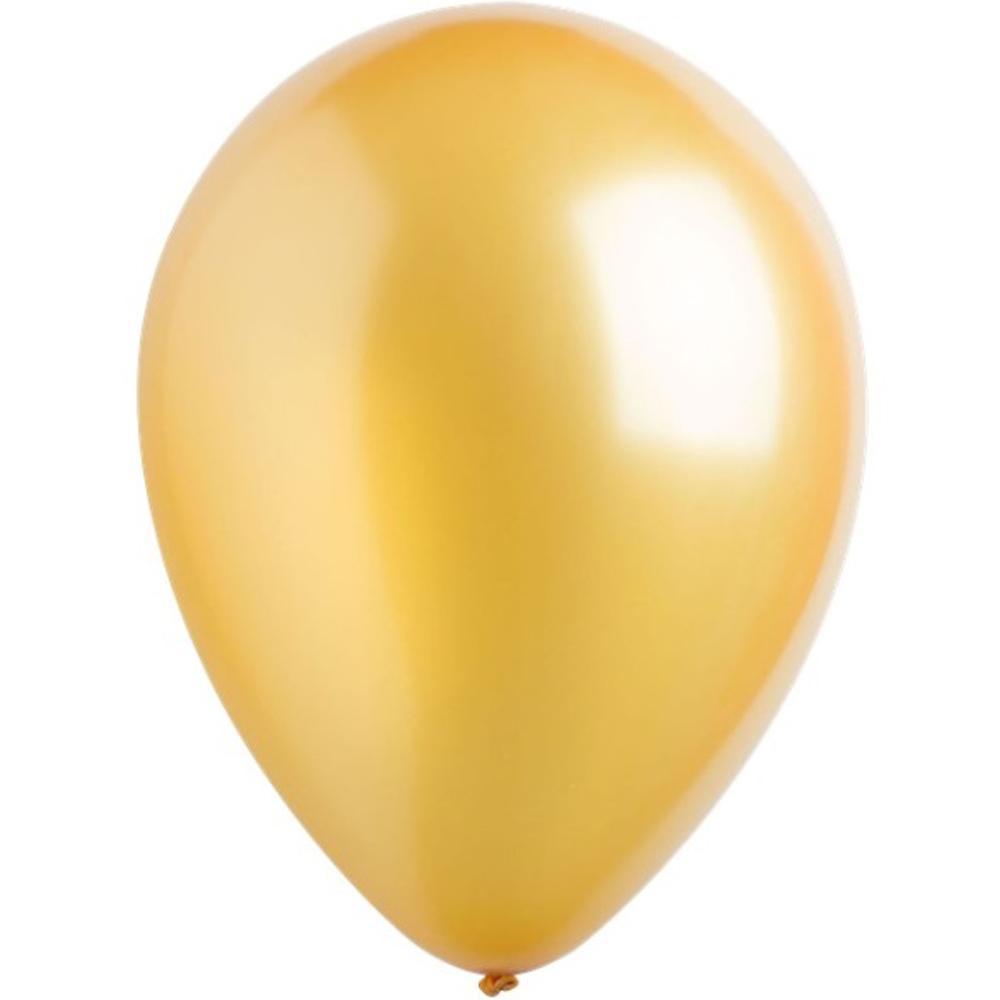 Gold Pearlized Latex Balloons 11in, 50pcs Balloons & Streamers - Party Centre - Party Centre