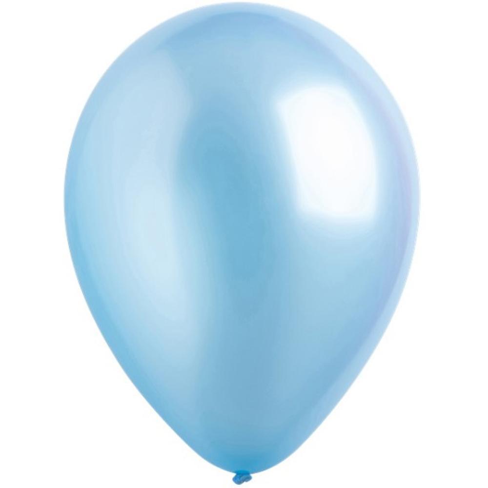 Pastel Blue Pearlized Latex Balloons 11in, 50pcs Balloons & Streamers - Party Centre - Party Centre