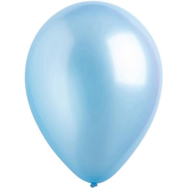 Pastel Blue Pearlized Latex Balloons 11in, 50pcs Balloons & Streamers - Party Centre - Party Centre