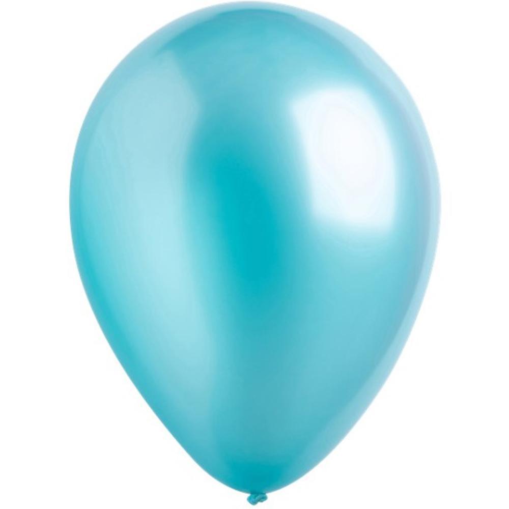 Caribbean Blue Pearlized Latex Balloons 11in, 50pcs Balloons & Streamers - Party Centre - Party Centre