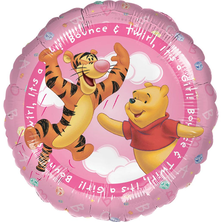 Pooh It's A Girl Balloon 18in Balloons & Streamers - Party Centre