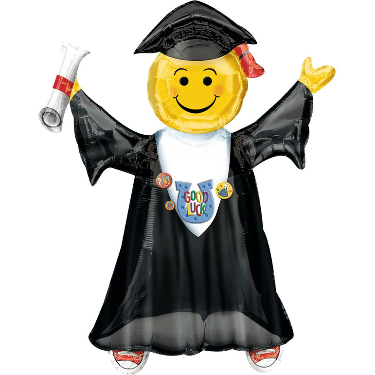 Jumping Grad SuperShape Balloon 27x35in Balloons & Streamers - Party Centre