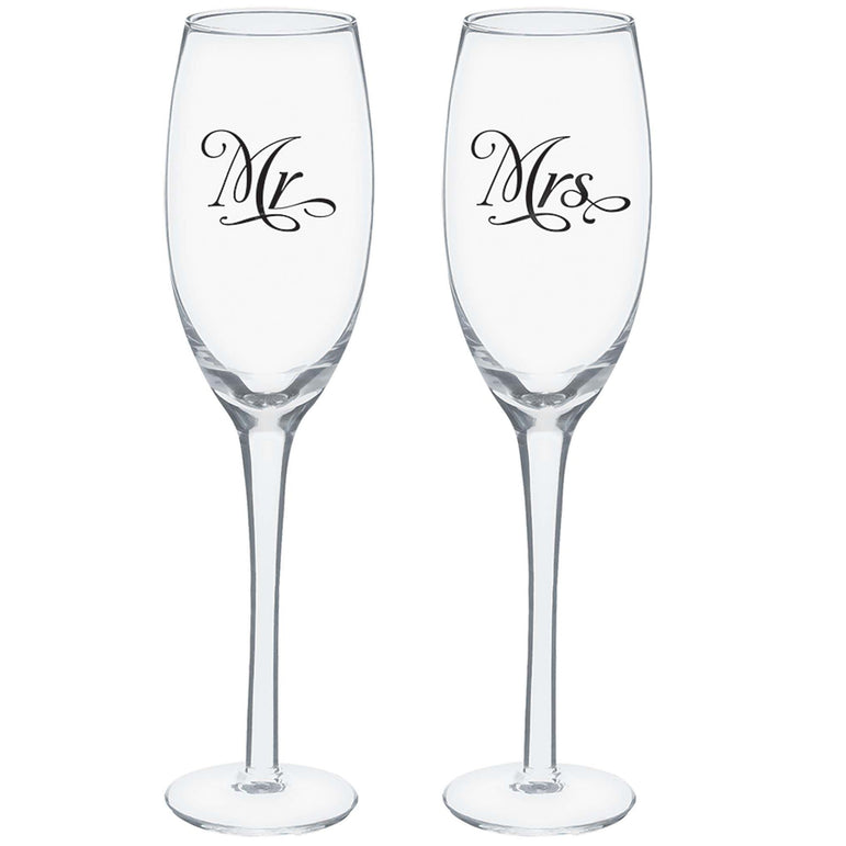 Mr. And Mrs. Toasting Glasses Candy Buffet - Party Centre