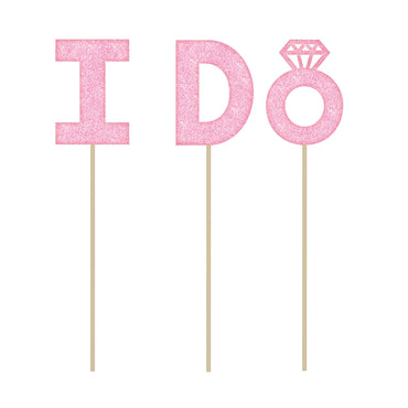 I Do Cake Picks 3pcs Party Accessories - Party Centre - Party Centre