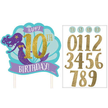 Mermaid Wishes Customizable Cake Topper Party Accessories - Party Centre - Party Centre